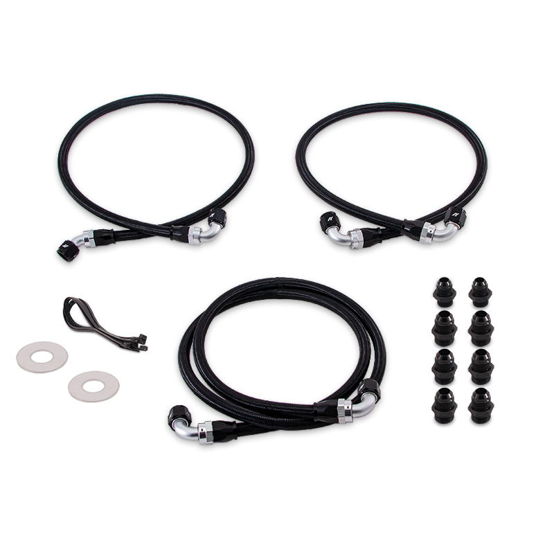 Mishimoto — Mishimoto 06-10 Chevrolet/GMC 6.6L Duramax (LLY/LBZ/LMM) Transmission Cooler Line Kit
Tran Oil Cooler Line - view 3